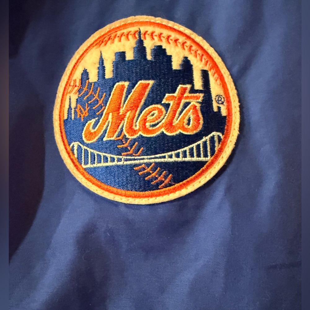 VTG NY METS Columbia Men's Blue and Orange Windbreaker - Picture 6 of 6